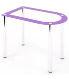 Glass dining table D-10-0 with tempered glass and chrome legs order